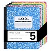 CLEENTABLE Compsition Notebook 5 Pack, Mixed College Ruled Paper, Notebooks