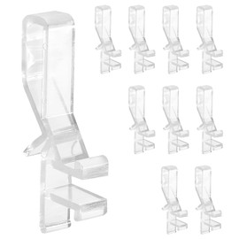 Waziaqoc 10PCS Hidden Valance Clips for 2 Inch Valance Channel, Plastic Blind Clips Clear Color Valance Retainer Holder for Horizontal Wood Blinds Valance Mini Blinds