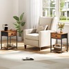 Furologee Nightstands Set of 2, Night Stand with Fabric Drawer