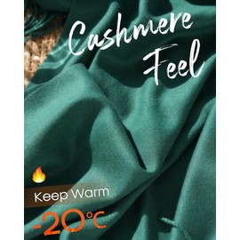 FURTALK Women's Large Scarf Warm Fine Knit Winter Scarf, dark green