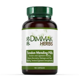 Certified Organic Tendon Mending Pills: Tendon and Ligament Regeneration and Repair by Dimmak Herbs - 100 Caps 500mg
