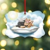 CafePress Bycatiacho Yorkie Tink Scroll Holiday Ornament 4" x 2.75"