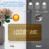 Buachois Wooden Digital Alarm Clock, Alarm Clock with Wireless Charging