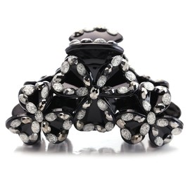 Hair Claw Jaw Pin Butterfly Clip Jet Acrylic Hair Styling Accessories Gift for Women Girlfriend Mom (Black)