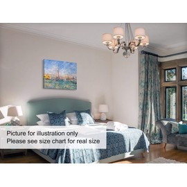 Niwo ART - Vue de Venise, Pierre-Auguste Renior Painting Reproduction, Canvas Wall Art Home Decor, Gallery Wrapped, Stretched, Framed Ready to Hang (20"x16"x1.5")