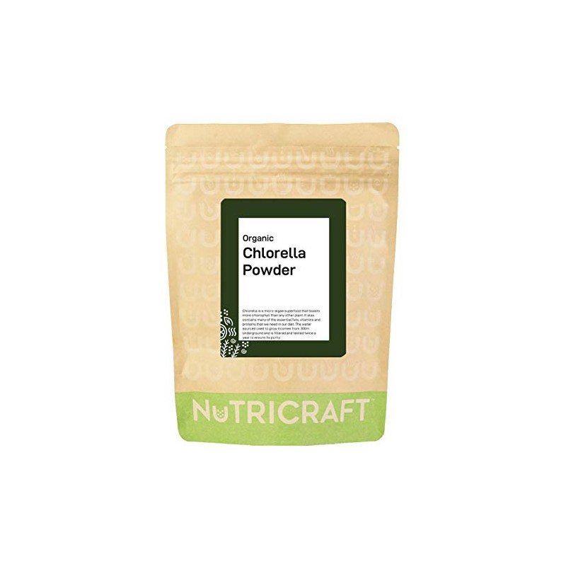 Organic Broken Cell Wall Chlorella Powder by NutriCraft: 250g (Also