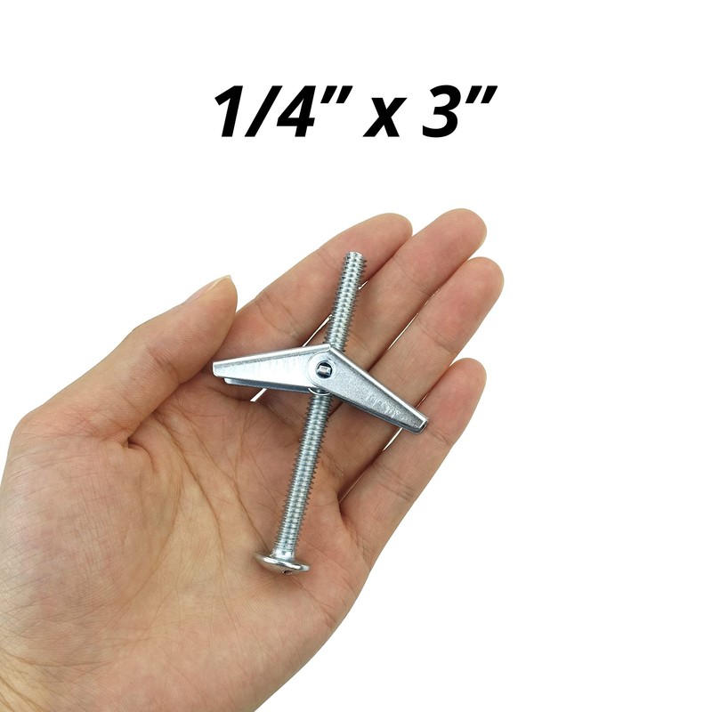 HASWARE Toggle Bolt Zinc Plated Steel and Wing Nut for