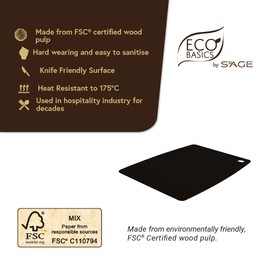 Eco Basics Mini Sage Wood Cutting Board, Black