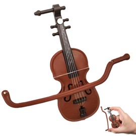 Tiny Violin,Mini Violin Versatile Decoration,World'S Smallest Violin for Men and Women Gifts,Worlds Smallest Violin Keyring Decorating Houses or Offices Musical Ornament Toy