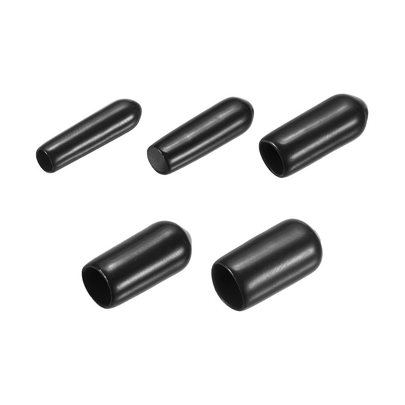sourcing map 50pcs Round Rubber End Caps Protective Caps 2mm