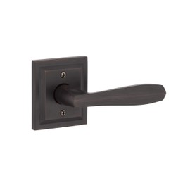Baldwin Torrey, Half Dummy Door Right Handed Lever, Non-Turning Door Handle for Closet, French Door, with Microban Protection, in Venetian Bronze