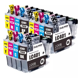 Unbranded/Generic LC401 Ink Cartridge Compatible with Brother MFC-J1010DW MFC-J1012DW MFC-J1170DW - 12 Pack