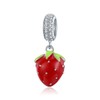 MEETCCY Fruit Charm Bracelet for Women 925 Sterling Silver Red