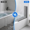 Splash Guard for Bathtub, 2-Piece Shower Splash Guard with Clear