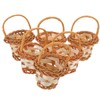TOVINANNA 6pcs Miniature Woven Baskets with Handles Tiny Flower Baskets