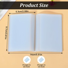 Set of 4 Plastic Credit Card Holder Wallet Photo Insert with 10 Page 20 Slots, Clear Card Wallet Inserts Protector for Medicare Social Security ID Photoy, Compatible with Bifold Wallets for Men Women