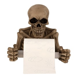 Skull as Toilet Roll Holder Approximately 19 cm x 20 cm Skeleton Skull Gothic Bath Accessory
