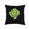 Iceberg Lettuce With A Bold Outline Throw Pillow