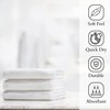 GOLD TEXTILES Premium White Hand Towels for Bathroom -100% Ring