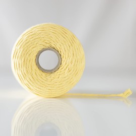 Creative Deco 200 m Pastel Yellow Macrame Yarn Cotton Polyester | 656 Feet | 2-3 mm Thickness | Cotton Cord Cotton Cord Cotton Cord Large Rope Roll Strong | Craft Knitting