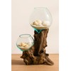 Cape Craftsmen 12" H Hand-Blown Blue Tinted Bubble Glass On