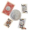 Magic Trick Disappearing Morgan Magnetic Card Coin Combo