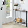 SAYGOER Console Table 2 Tier Narrow Entryway Table with Storage
