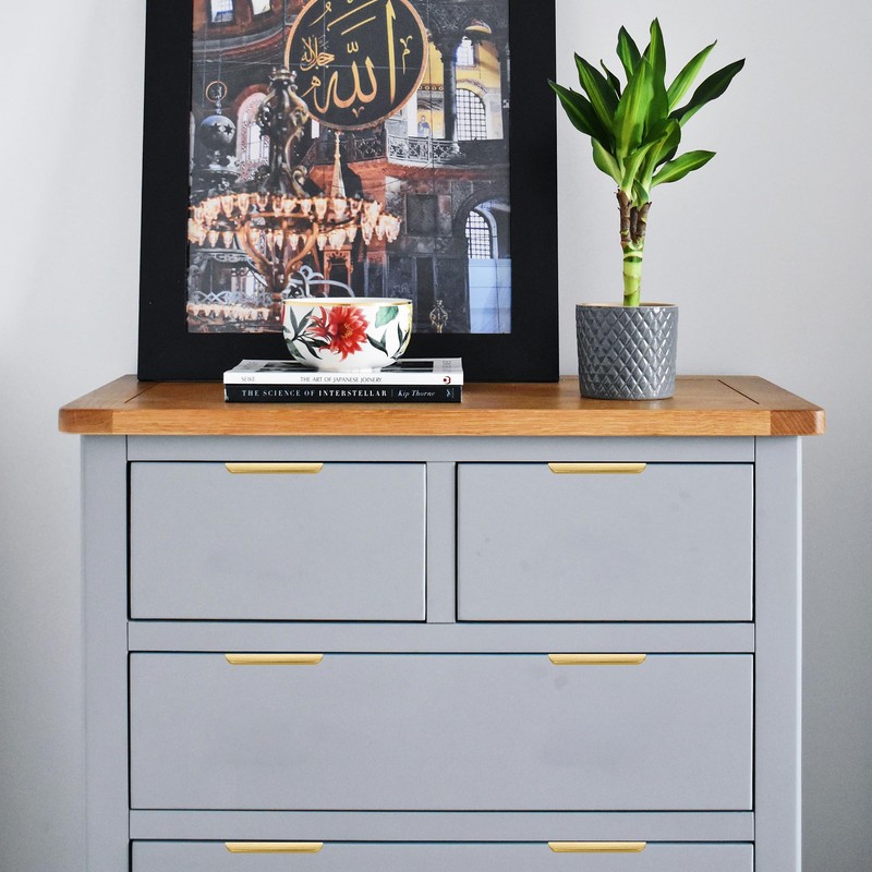 Vancoho 10 Pack Gold Finger Pulls for Cabinets, 6" Edge