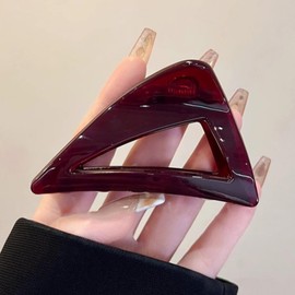 MILANA Hair Clip, Small, Triangular Hair Clip, Barrette, Hair Claw for Adults, Cute, Elegant, Lightweight, Strong, Hair Clip, Hair Ornament, Korean Style, Hair Clip, For Daily Use, Bathing, Wedding