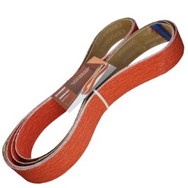 3 Pack 2 x 72 Inch 36 Grit Ceramic Sanding Belts for Metal Grinding - Heavy-Duty Sharpening Belts for Knife Making, Metalworking & Precision Finishing