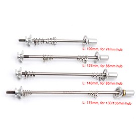 Silverock Bicycle Titanium Skewer Hub Parts for Brompton Folding Bicycle, Slow Release, Black, 5.1 inches (130 mm), 5.3 inches (135 mm), 2.9 inches (74 mm) Black