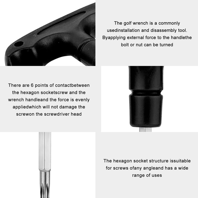 Trifletopia Golf Wrench Tool with Plastic Handle - Adjustable Golf