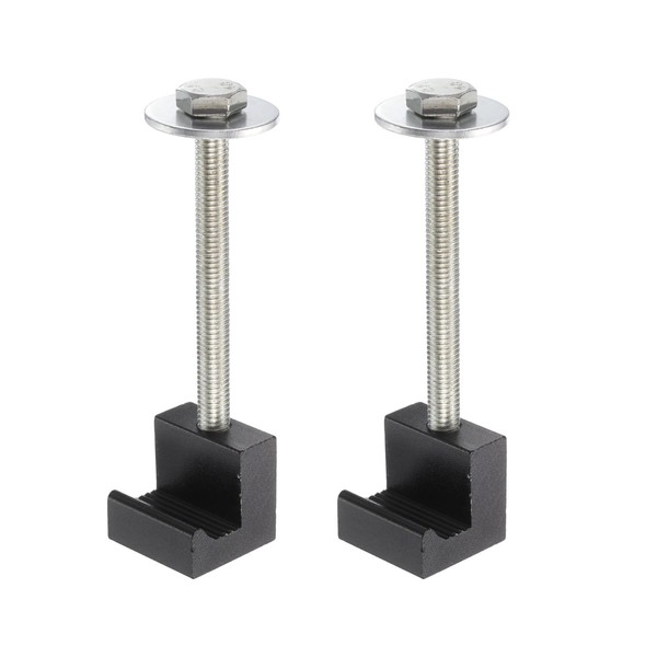 sourcing map 2Pcs J-Hook Crossover, Aluminum Car Truck Toolbox Mounting