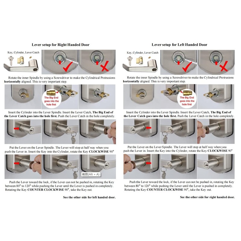 Smart Door Lock, Keyless, Fingerprint, SCYAN X2 Handle Lock with