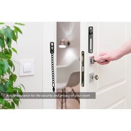 Stainless Steel Door Chain, HONGECB Door Latch Guard Chain, Door Security Chain, Door Chain Lock with Screw, for Home Hotel Interior Doors and Windows