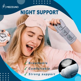 Carpal Tunnel Wrist Support with Removable Metal Splint - Includes Reusable Gel Pack for Hot or Cold Application - To Relieve Pain and Numbness of the Hand (S-M, Left)