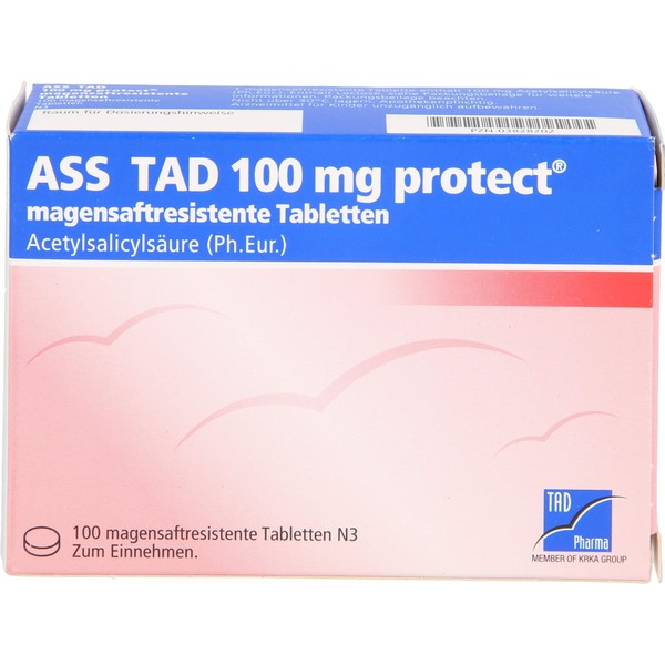 ASS TAD 100 mg protect Filmtabletten, 100 pcs. Tablets