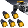 UPXSXT 5Pcs No Drill Car Cab Lights, Solar Powered Waterproof