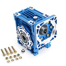 NMRV040 Worm Gearbox Speed Reducer Ratio 40:1 RV40 NMRV-040 Metal Gearheads Worm Gear Reducer for Nema34 Stepper Motor Servo Motor NMRV40 (40:1)