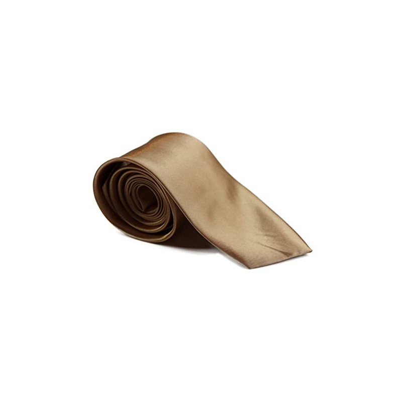 Mens Gold 8cm Plain Neck Tie