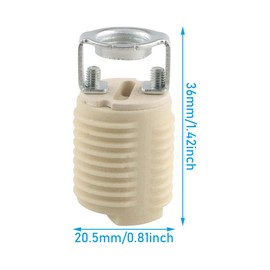 WHYHKJ 4PCS G9 Ceramic Lamp Holder Metal Outer Ring Full Thread Ceramic Lamp Socket with Plastic Adapter Suitable for Ceiling Lights Spotlights Halogen Bulb Holders LED Energy Saving Lamps