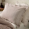 Yard Hebden Mélange Stripe Pillowcases – 100% Cotton Breathable Oxford