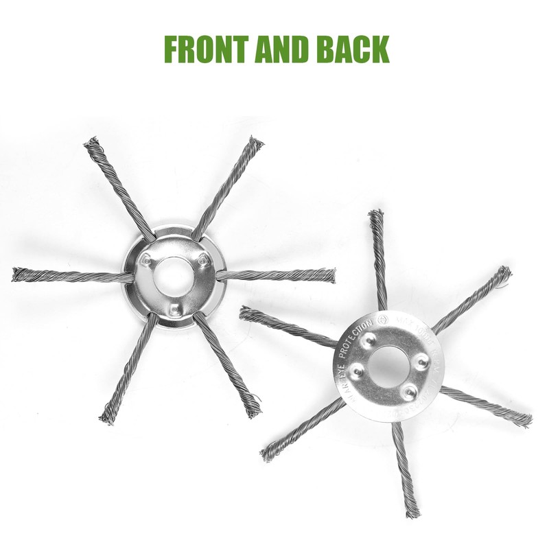 MaxEarn Steel Wire Grass Trimmer Head, 6 Cutter Head Brushcutter,