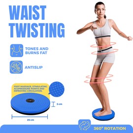 Twist Waist Disc. Balance Rotating Fitness, Multi-functional Board Body Shaping Sculptor Machine for Women, Home Gym Equipment, Foot & Anti-slip Massage, Aerobic, Abdominal & Core Workout.
