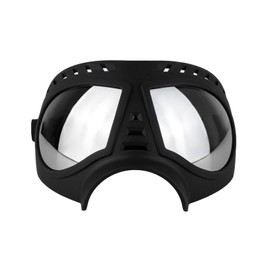 Dog Goggles,UV/Wind/Dust/Fog Protection Pet Sunglasses with Adjustable Strap for Small Medium Large Dog (（Large） Silver Lens)