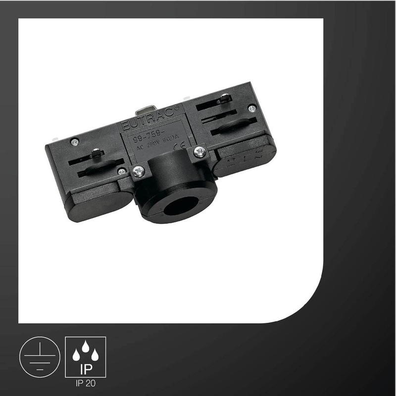 Eutrac 3-Phase Busbarnadapter, Black