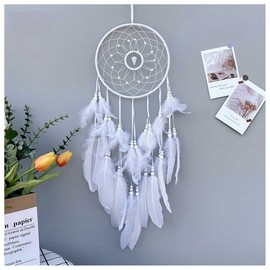 Dream Catcher Wall Hanging Feather Decoration, Hand Knitted, Dream Network, Artistic Feel, Mysterious, Sweet Dream, Protect Happiness, Wind Chime, Maiden Heart, Stylish, Refined, Room, Bedroom, Home