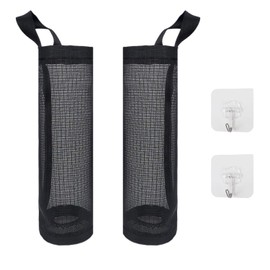 Fizzix 2 Pcs Plastic Bag Holder Set, Grocery Carrier Bag Storage Organizer, Easy to Use Kitchen & Home Storage Solution