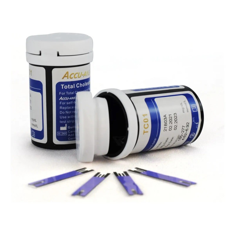 Tiras Reactivas Colesterol Accu Answer X 25 Unidades Color Azul