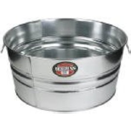 Behrens High Grade Steel 3GS 17 Gal Silver Galvanized Steel Round Tub